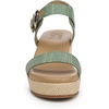 image:imageNaturalizer Stella4 Strappy SandalsGreen Multi Faux Raffia