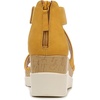 image:imageNaturalizer Women Goodtimes Casual Ankle Straps Wedge SandalYellow Faux Leather