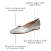 image:imageNaturalizer Womens Havana Pointed Toe Slip On Dress Ballet FlatSilver Snake Print Leather