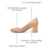 image:imageNaturalizer Womens Warner Square Toe Block Heel PumpBarely Nude