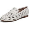 White Perforated Leather