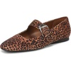 Brown Leopard Print Suede