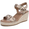 Beige Snake Print Leather