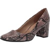 image:imageNaturalizer Womens Warner Square Toe Block Heel PumpSand Drift Python Print