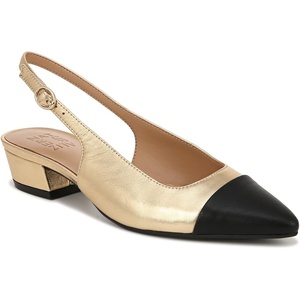 image:imageNaturalizer Womens Banks Slingback PumpGold MetallicBlack Toe Cap