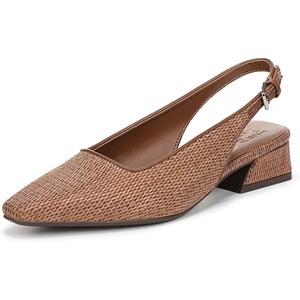 image:imageNaturalizer Womens Ginger Snip Toe Slingbacks PumpWalnut Brown Faux Raffia