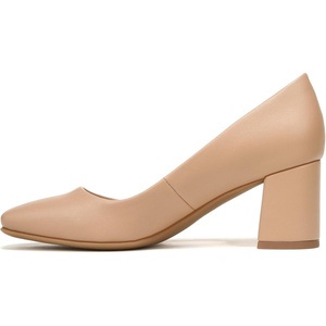 image:imageNaturalizer Womens Warner Square Toe Block Heel PumpBarely Nude