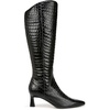 image:imageNaturalizer Deesha Womens Knee High Boots NWOBBlack Croco Wide Calf
