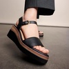 image:imageNaturalizer Graciela Wedge SandalsBlack Smooth