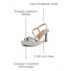 image:imageNaturalizer Womens Abby Heeled Dress SandalSilver Textured