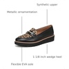 image:imageNaturalizer Womens Elin Platform Lug Sole LoaferBlackLeopard Faux Leather