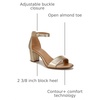 image:imageNaturalizer womens Vera Heeled SandalsDark Gold Metallic