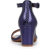 image:imageNaturalizer womens Vera Heeled SandalsDusk Blue Metallic Snake