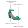image:imageNaturalizer womens Vera Heeled SandalsJade Green Suede