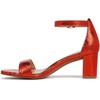 image:imageNaturalizer womens Vera Heeled SandalsOrange Metallic Snake