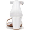 image:imageNaturalizer womens Vera Heeled SandalsPearl White Satin