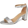 image:imageNaturalizer womens Vera Heeled SandalsSilver Metallic Leather
