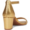 image:imageNaturalizer womens Vera Heeled SandalsYellow Metallic Snake Print Leather