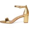image:imageNaturalizer womens Vera Heeled SandalsYellow Metallic Snake Print Leather