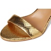 image:imageNaturalizer womens Vera Heeled SandalsYellow Metallic Snake Print Leather