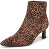 Brown Leopard Print Suede
