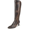image:imageNaturalizer Deesha Womens Knee High Boots NWOBDark Brown Snake Print Leather  Wide Calf
