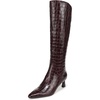 Merlot Red Croco Print Leather