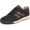 Black/Leopard Faux Leather