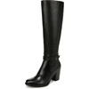 Black Leather Wide Calf