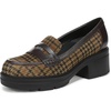 Olive Houndstooth Suede