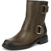 Dark Olive Green Leather
