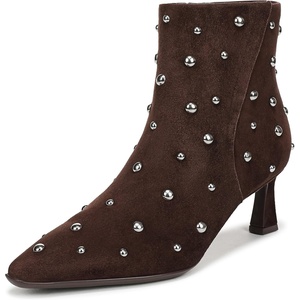 image:imageNaturalizer Deesha BootiesChocolate Brown Studded Suede