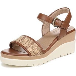 image:imageNaturalizer Graciela Wedge SandalsNatural Brown Faux Raffia