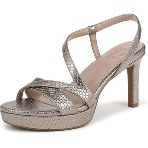 image:imageNaturalizer Womens Abby Heeled Dress SandalPewter Snake Faux Leather
