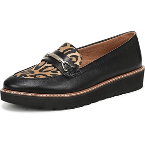 image:imageNaturalizer Womens Elin Platform Lug Sole LoaferBlackLeopard Faux Leather