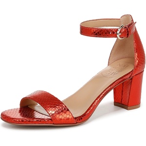 image:imageNaturalizer womens Vera Heeled SandalsOrange Metallic Snake