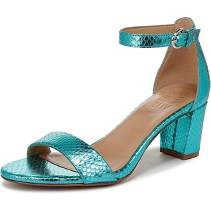 image:imageNaturalizer womens Vera Heeled SandalsTeal Metallic Snake