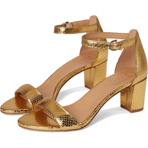 image:imageNaturalizer womens Vera Heeled SandalsYellow Metallic Snake Print Leather